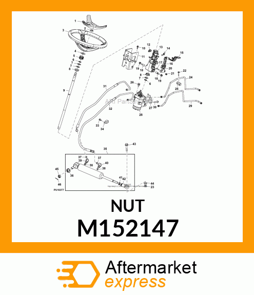 NUT, HEX M16X2 PREVAILING TORQUE M152147