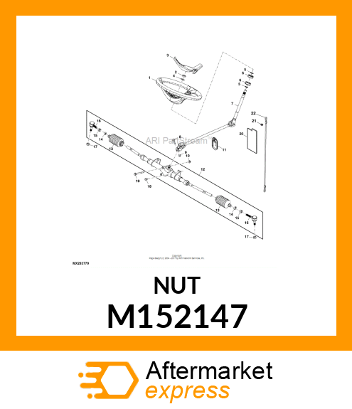 NUT, HEX M16X2 PREVAILING TORQUE M152147