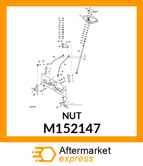 NUT, HEX M16X2 PREVAILING TORQUE M152147