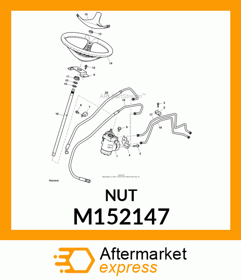 NUT, HEX M16X2 PREVAILING TORQUE M152147