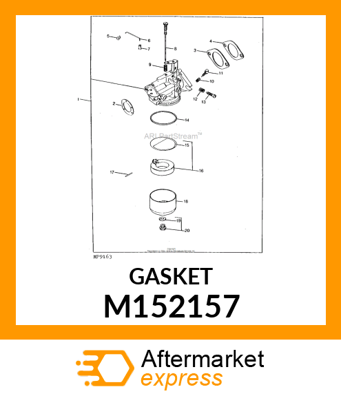 GASKET, AIR HORN M152157