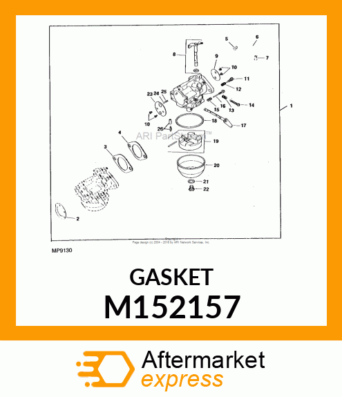 GASKET, AIR HORN M152157