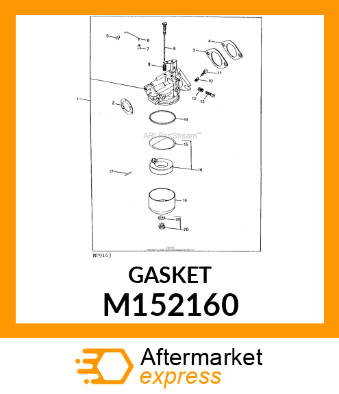 GASKET, CARBURETOR M152160