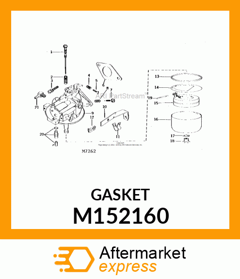 GASKET, CARBURETOR M152160