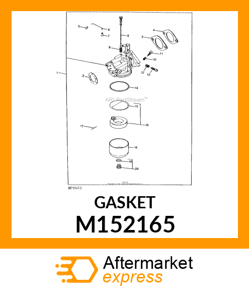 GASKET, CARBURETOR M152165