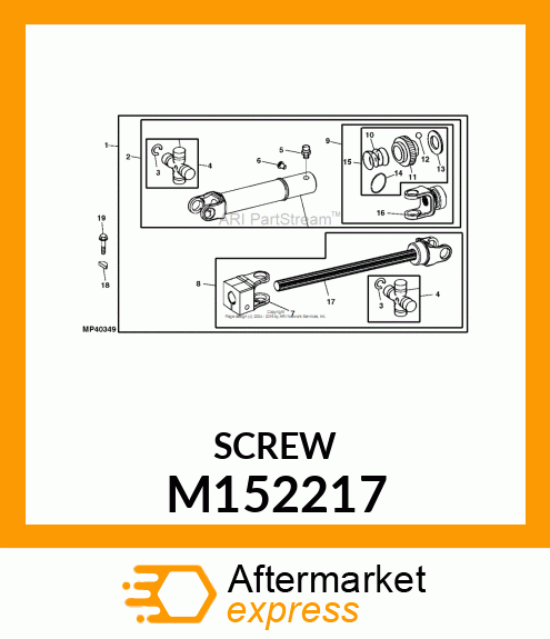 SCREW, CAP 1/4 M152217