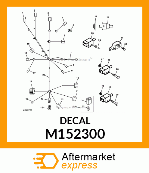 LABEL, LT150 INSTRUMENT PANEL M152300