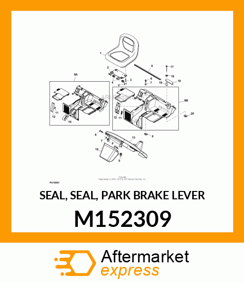 SEAL, SEAL, PARK BRAKE LEVER M152309