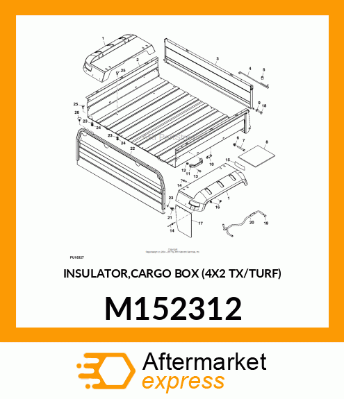 INSULATOR,CARGO BOX (4X2 TX/TURF) M152312