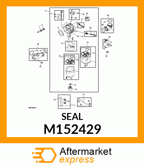 SEAL, CHOKE/THROTTLE M152429