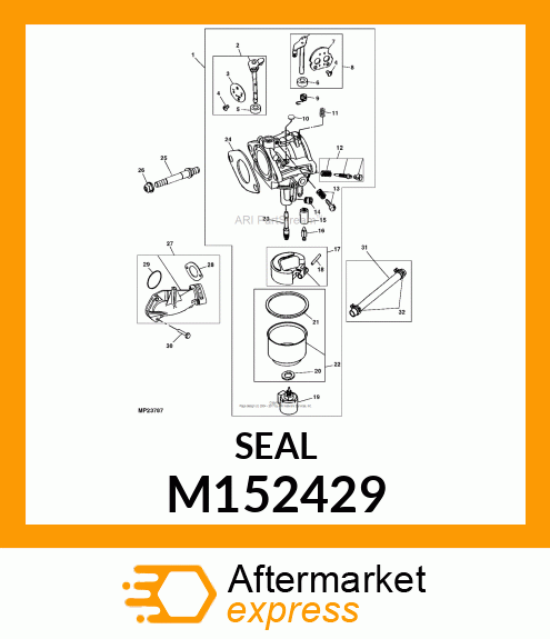 SEAL, CHOKE/THROTTLE M152429