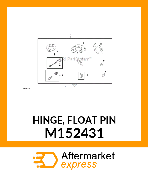 HINGE, FLOAT PIN M152431