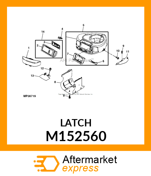 LATCH, BLOWER HOUSING M152560