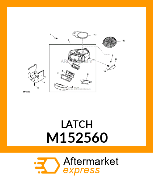 LATCH, BLOWER HOUSING M152560