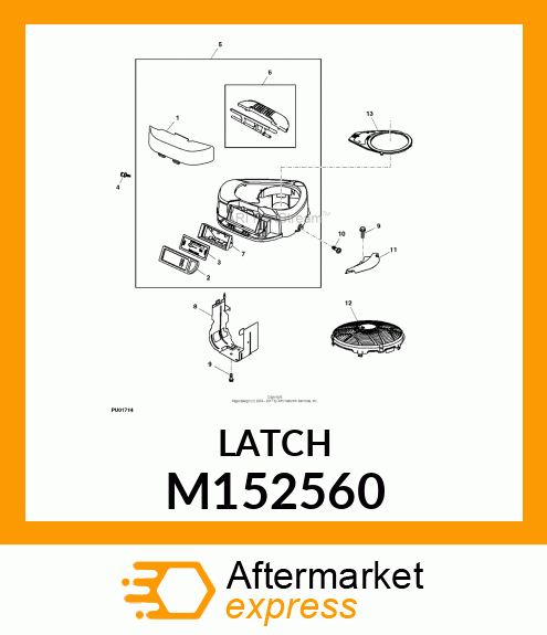 LATCH, BLOWER HOUSING M152560