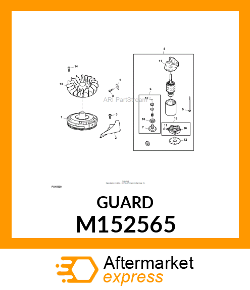 GUARD, GUARD, FLYWHEEL M152565