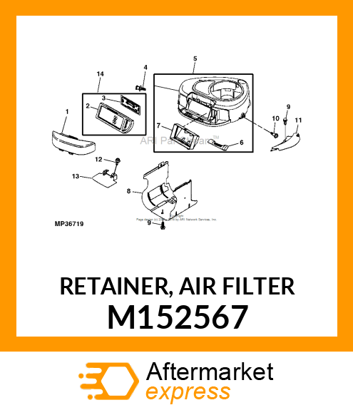 RETAINER, AIR FILTER M152567