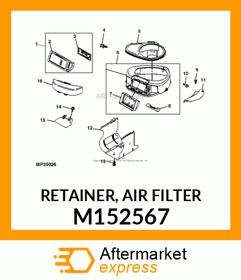 RETAINER, AIR FILTER M152567