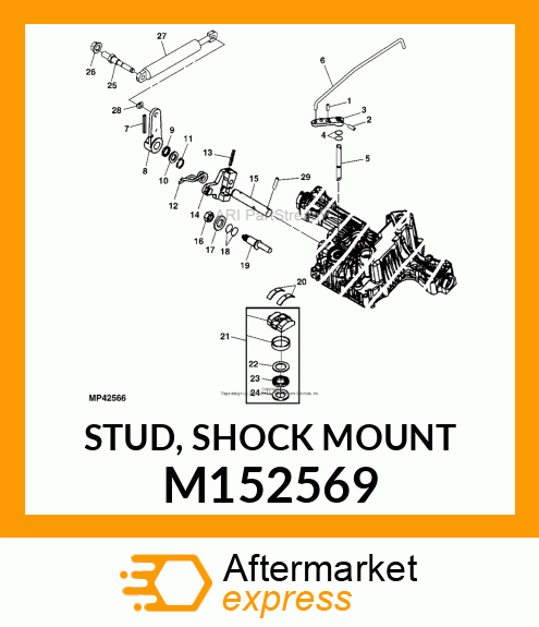 STUD, SHOCK MOUNT M152569