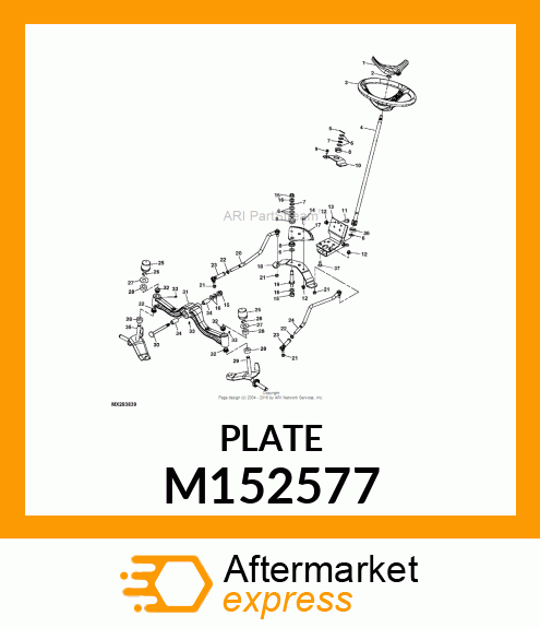 PLATE, UPPER STEERING SUPPORT M152577