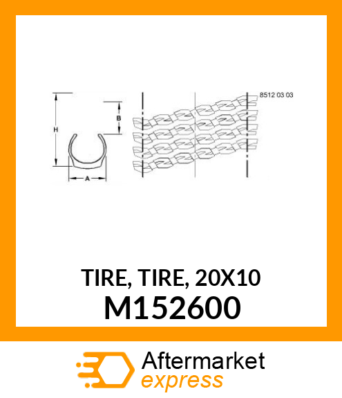 TIRE, TIRE, 20X10 M152600