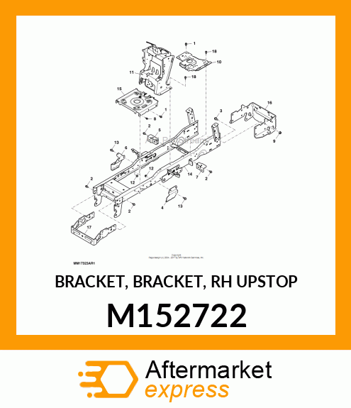 BRACKET, BRACKET, RH UPSTOP M152722