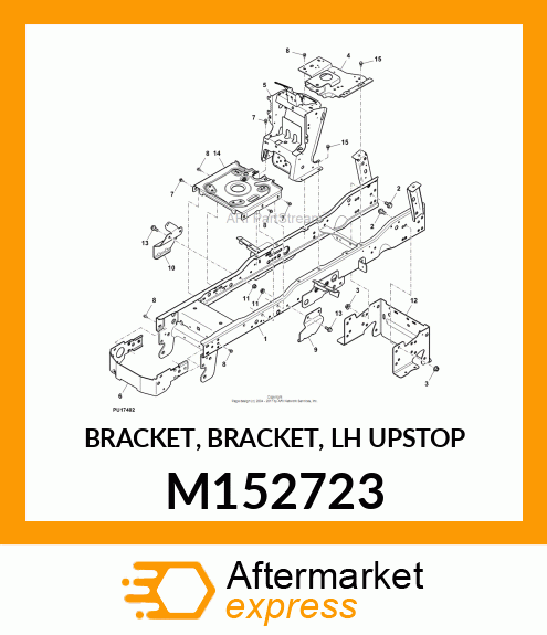 BRACKET, BRACKET, LH UPSTOP M152723