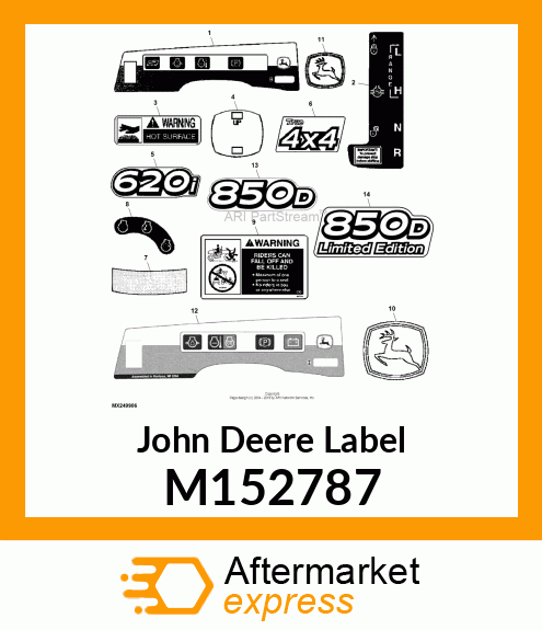 LABEL, LABEL, MONITOR LIGHT, DIESEL M152787