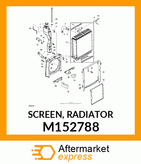 SCREEN, RADIATOR M152788