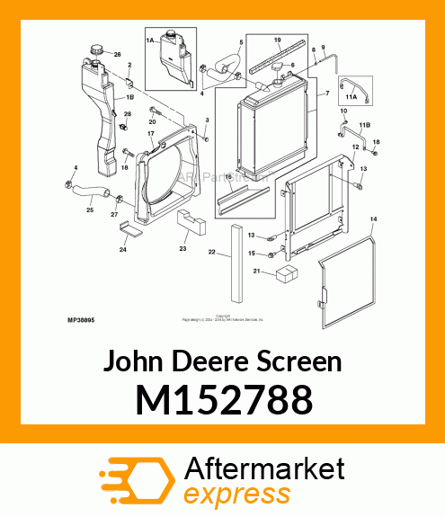 SCREEN, RADIATOR M152788