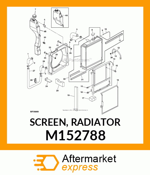 SCREEN, RADIATOR M152788