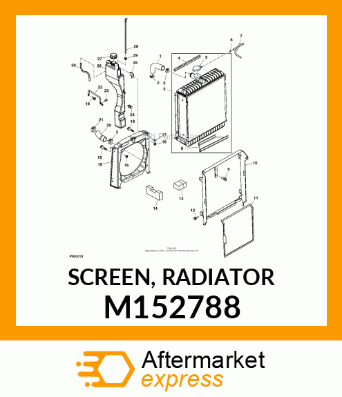 SCREEN, RADIATOR M152788