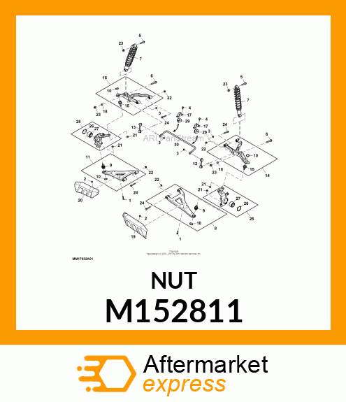 LOCK NUT, NUT, SELF LOCKING M152811