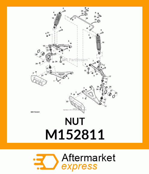 LOCK NUT, NUT, SELF LOCKING M152811