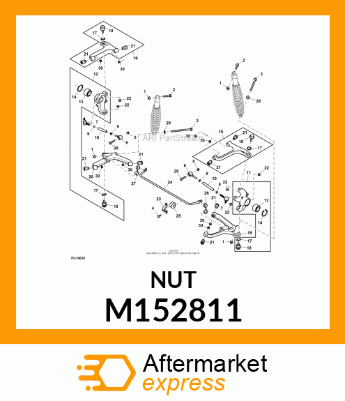 LOCK NUT, NUT, SELF LOCKING M152811