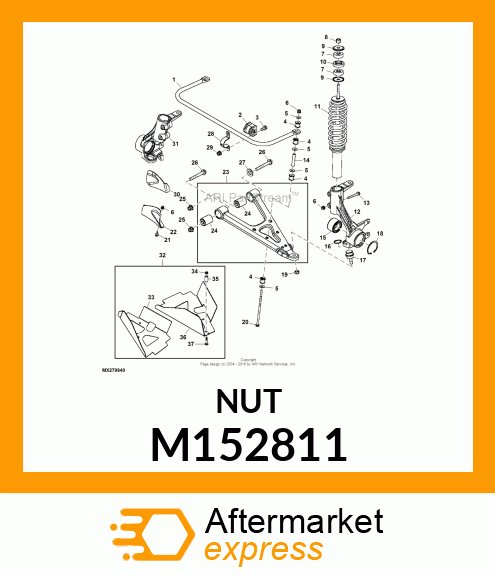 LOCK NUT, NUT, SELF LOCKING M152811