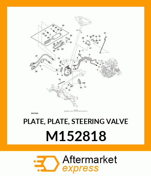 PLATE, PLATE, STEERING VALVE M152818