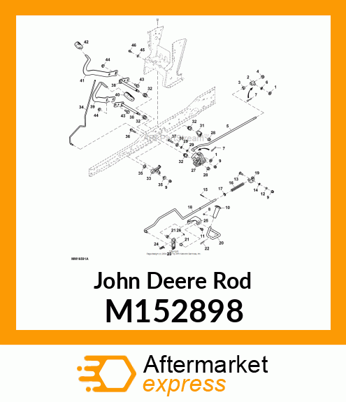 ROD, DIFFERENTIAL LOCK PEDAL M152898