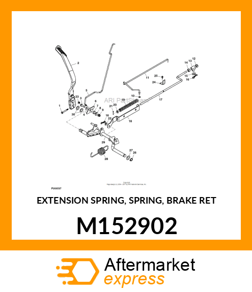 EXTENSION SPRING, SPRING, BRAKE RET M152902