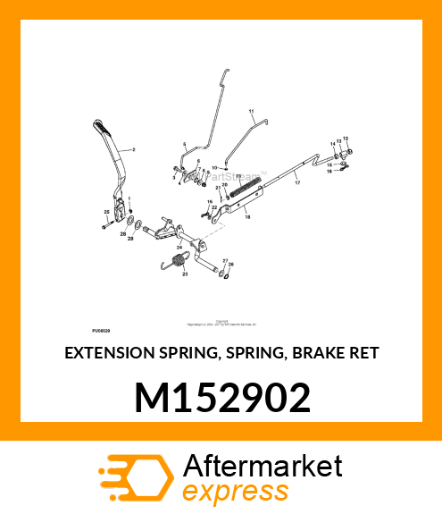 EXTENSION SPRING, SPRING, BRAKE RET M152902