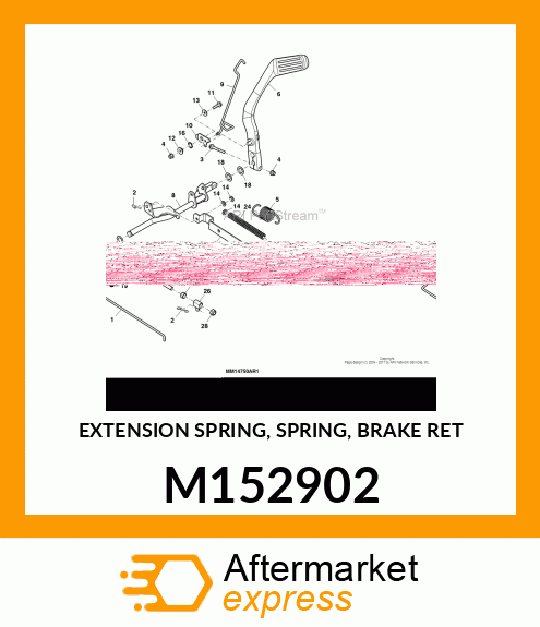 EXTENSION SPRING, SPRING, BRAKE RET M152902