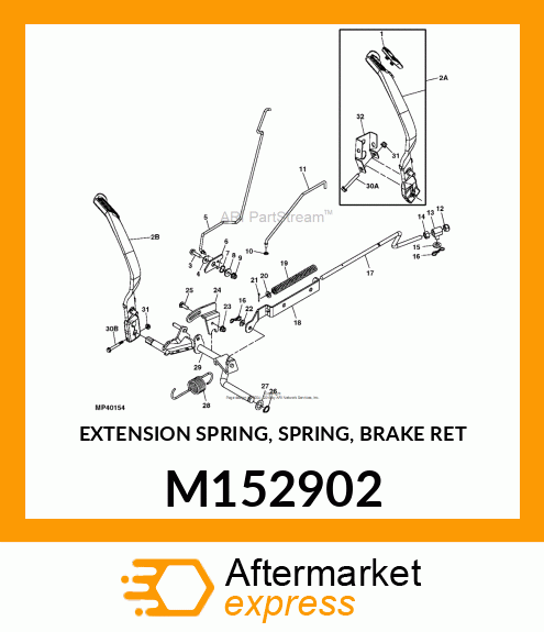 EXTENSION SPRING, SPRING, BRAKE RET M152902