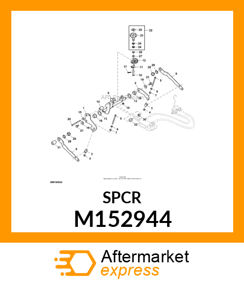 SPACER, MOCK PEDAL, LIFT SYS, CP M152944