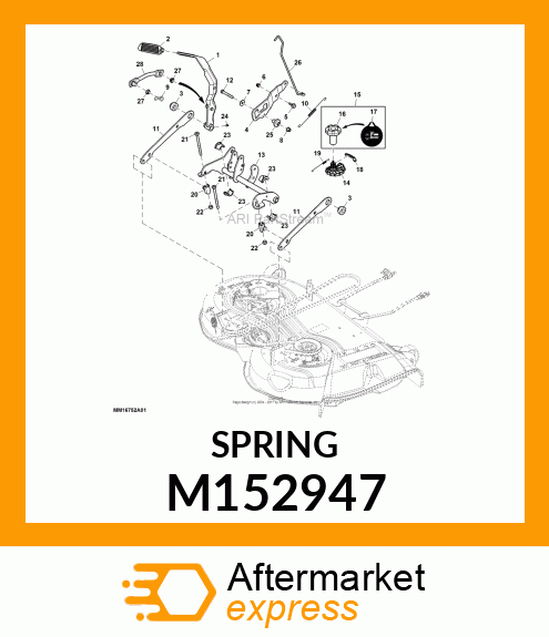 EXTENSION SPRING, LIFT LOCK,LIFT SY M152947