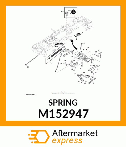 EXTENSION SPRING, LIFT LOCK,LIFT SY M152947