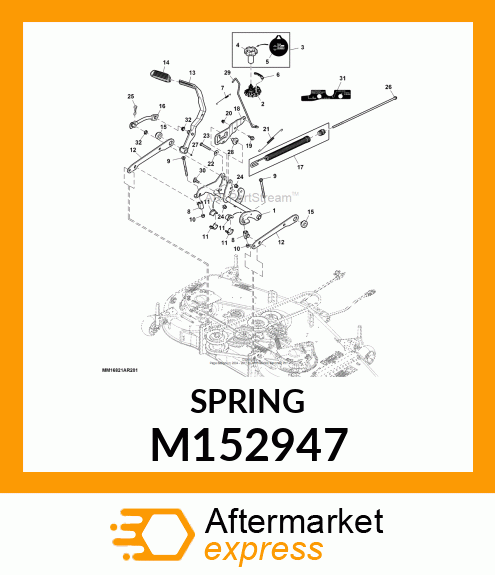 EXTENSION SPRING, LIFT LOCK,LIFT SY M152947