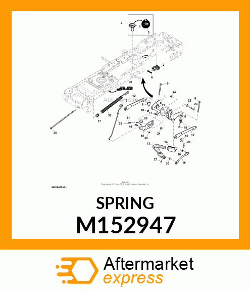 EXTENSION SPRING, LIFT LOCK,LIFT SY M152947