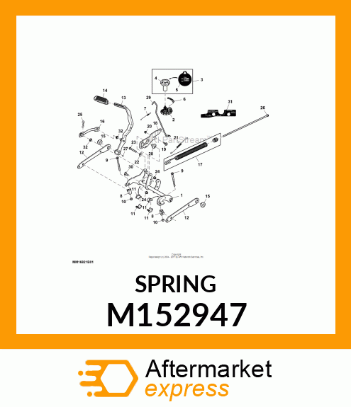 EXTENSION SPRING, LIFT LOCK,LIFT SY M152947