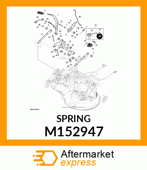 EXTENSION SPRING, LIFT LOCK,LIFT SY M152947