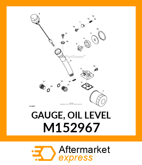 GAUGE, OIL LEVEL M152967